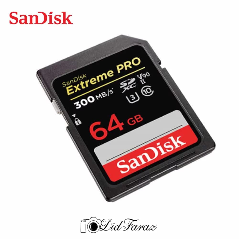 کارت حافظه SDXC سندیسک مدل Extreme Pro کلاس 10 UHS-II U3 سرعت 2000X 300MBps ظرفیت 64GB — تصویر ۲
