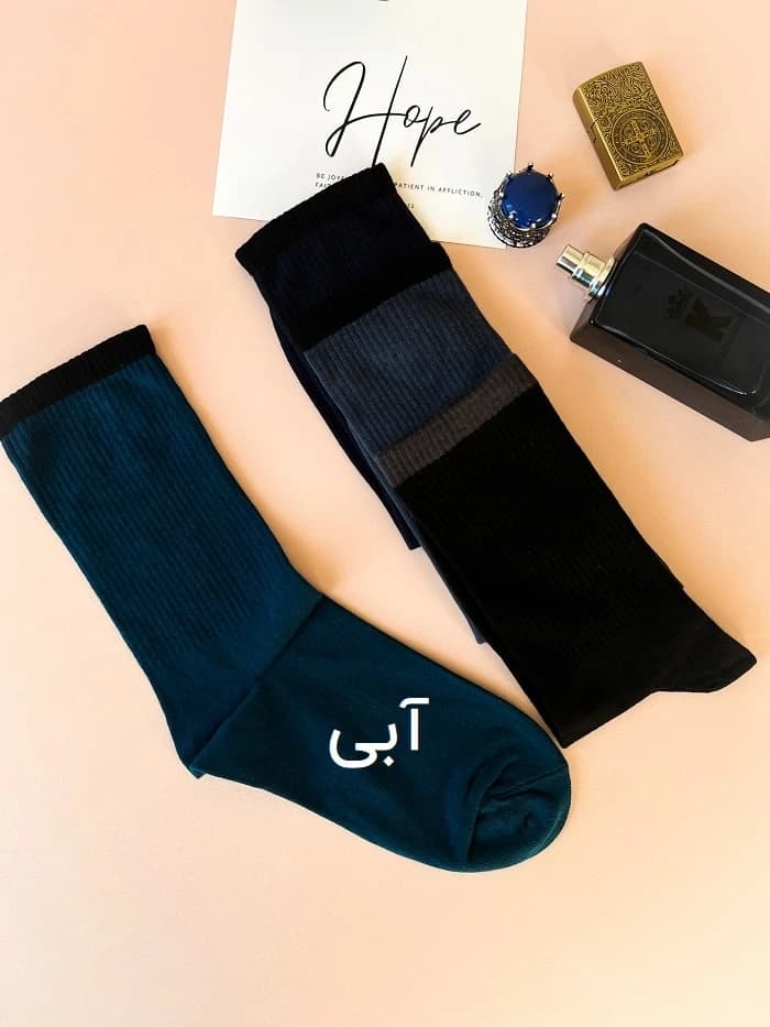 جوراب مردانه ساق بلند نخی — تصویر ۲