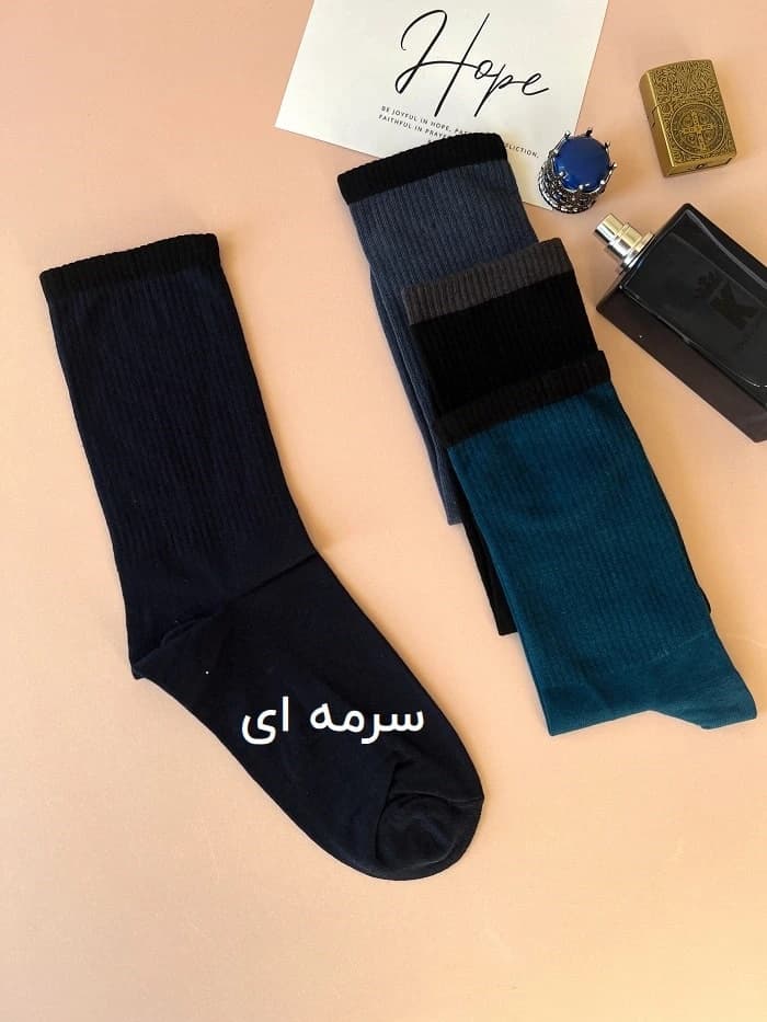جوراب مردانه ساق بلند نخی — تصویر ۵