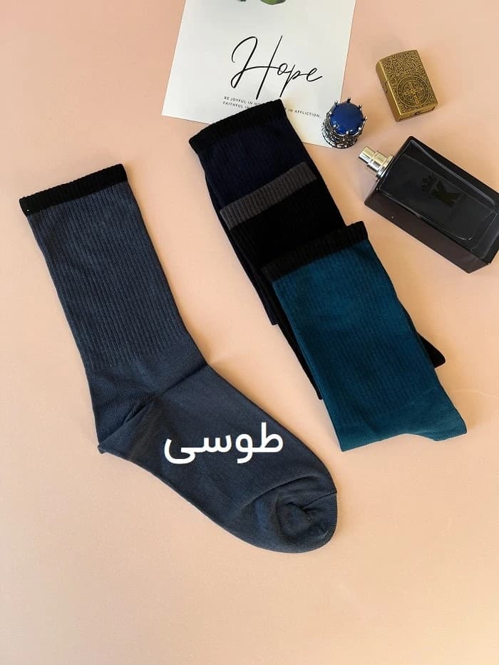 جوراب مردانه ساق بلند نخی — تصویر ۴