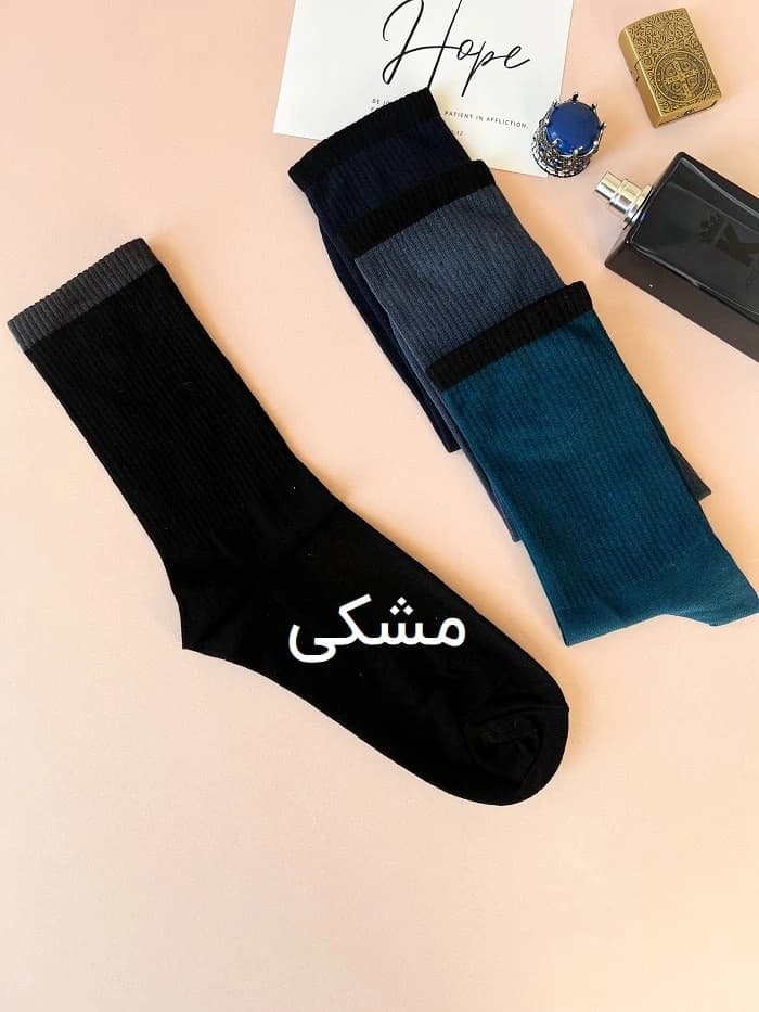 جوراب مردانه ساق بلند نخی — تصویر ۳