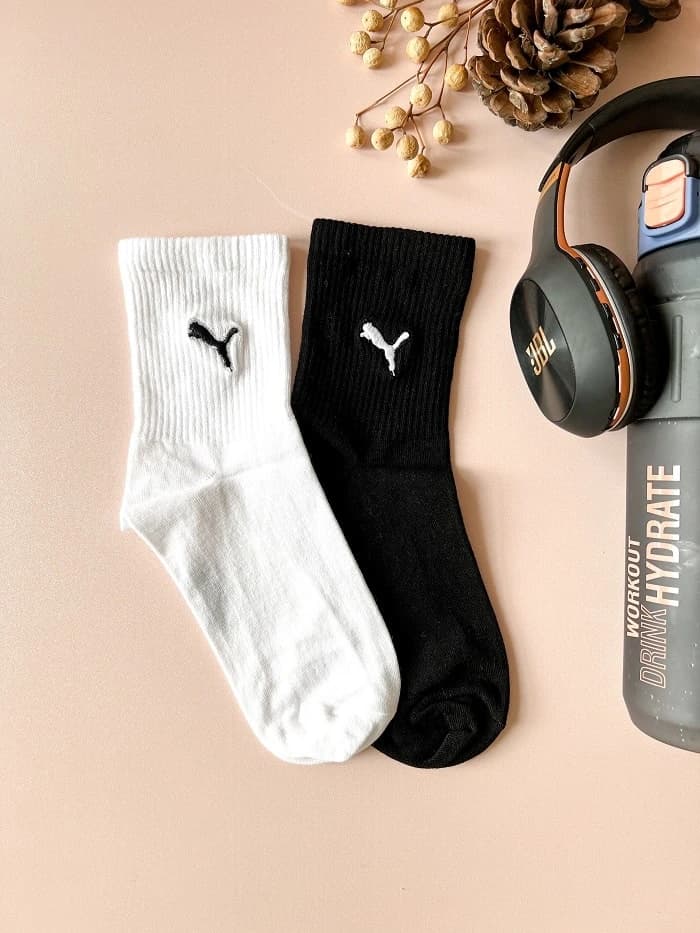 جوراب نیم ساق ورزشی طرح پوما PUMA گلدوزی یونیسکس