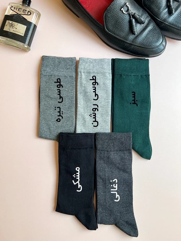 جوراب ساق بلند مردانه نخ کتان — تصویر ۲