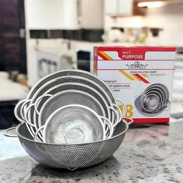 آبکش استیل 6 تایی لوکاتلی ضدزنگ