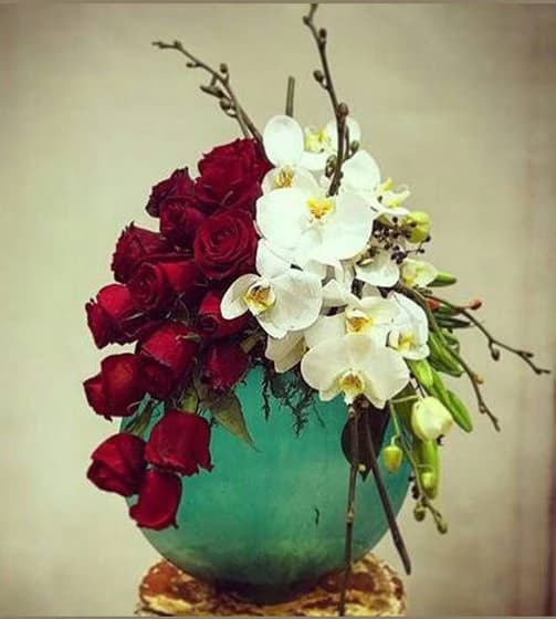 جام گل گرد شیشه ای کد 416