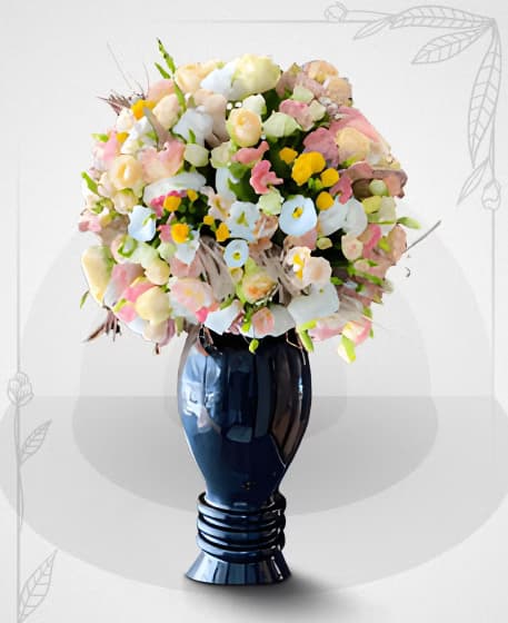 جام گل شیشه ای کد 414