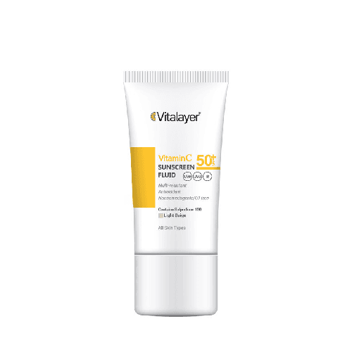 فلوئید ضد آفتاب ویتامین سی SPF50 لایت بژ 50 میل ویتالیر