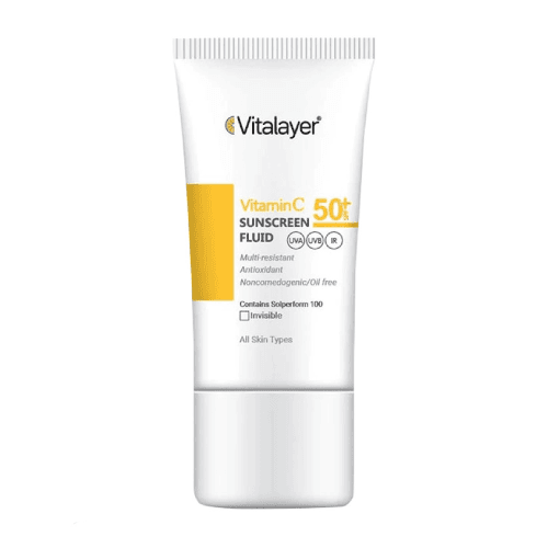 فلوئید ضد آفتاب ویتامین سی SPF50 بی رنگ 50 میل ویتالیر