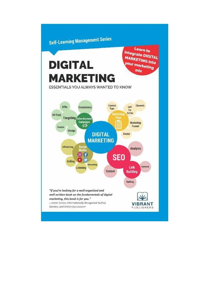 کتاب Digital Marketing Essentials You Always Wanted to Know (اصول بازاریابی دیجیتال که همیشه می‌خواستید بدانید) نسخه انگلیسی PDF | Vibrant Publishers