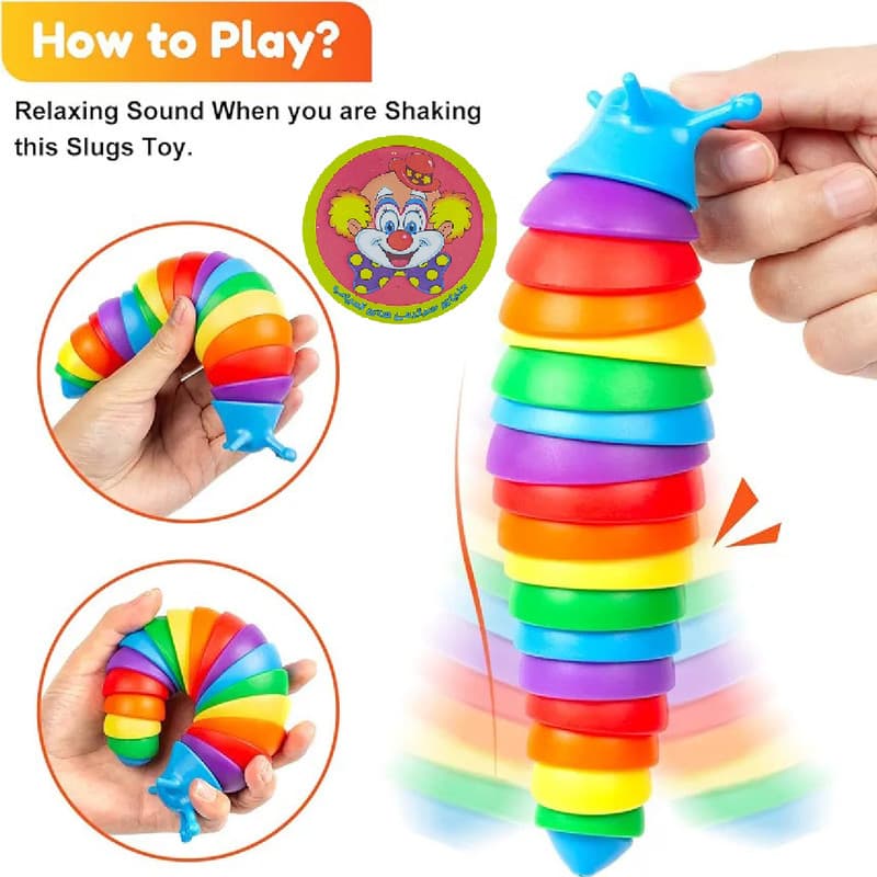 فیجت ضد استرس مدل کرم فینگر اسلاگ (Finger Slug) | تمرکز و آرامش — تصویر ۲