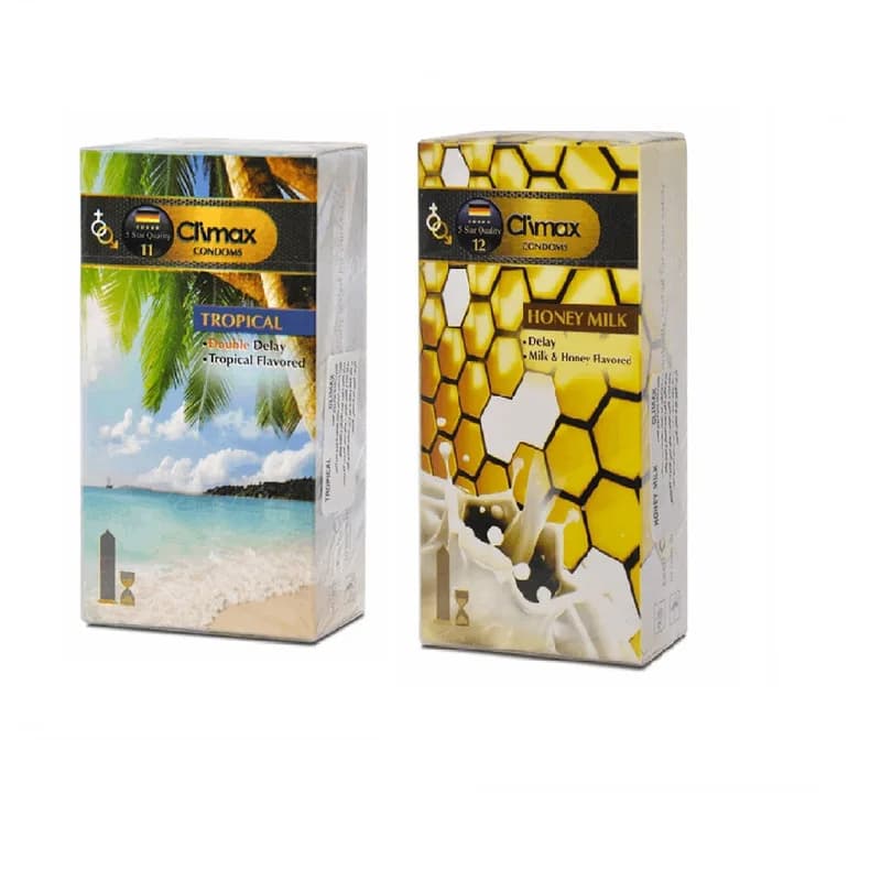 کاندوم کلایمکس مدل Tropical 11بسته 12 عددی — تصویر ۳