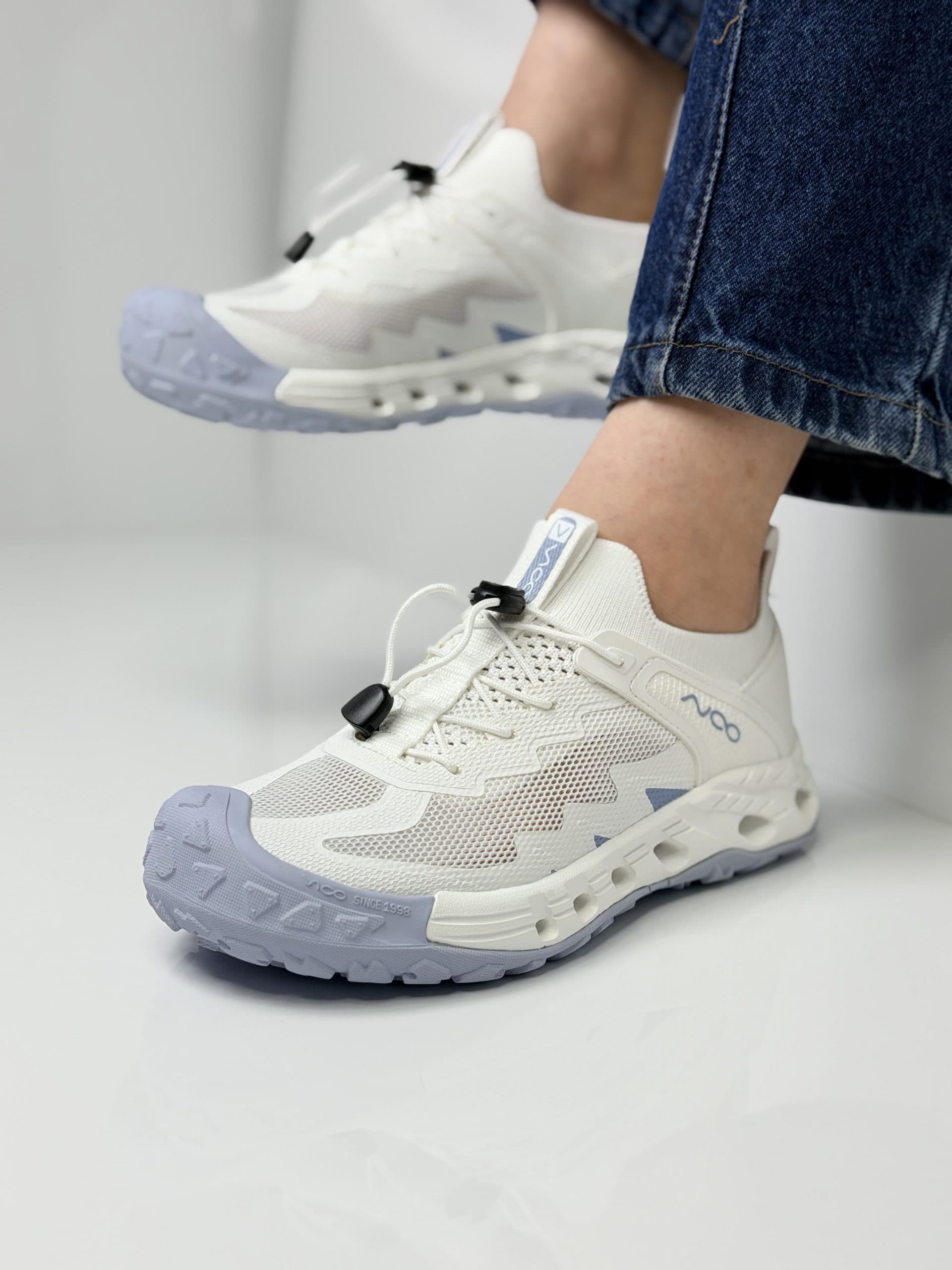 کفش آبنوردی ویکو سفید آبی Vico white blue diving shoes