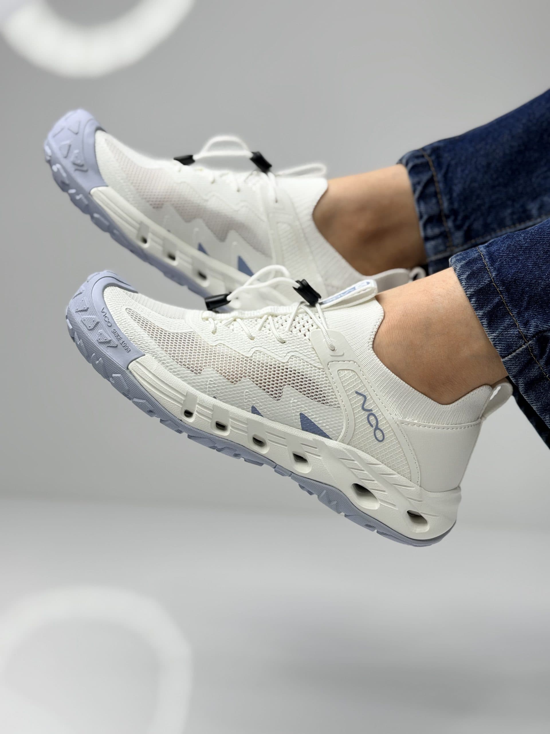 کفش آبنوردی ویکو سفید آبی Vico white blue diving shoes — تصویر ۴