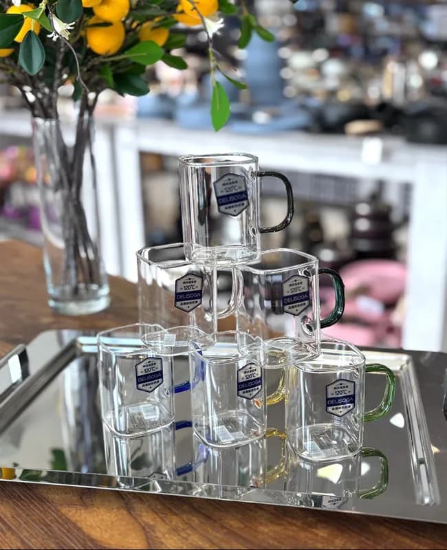 چایخوری پیرکس 6 تایی DELISOGA کد KIT-1573