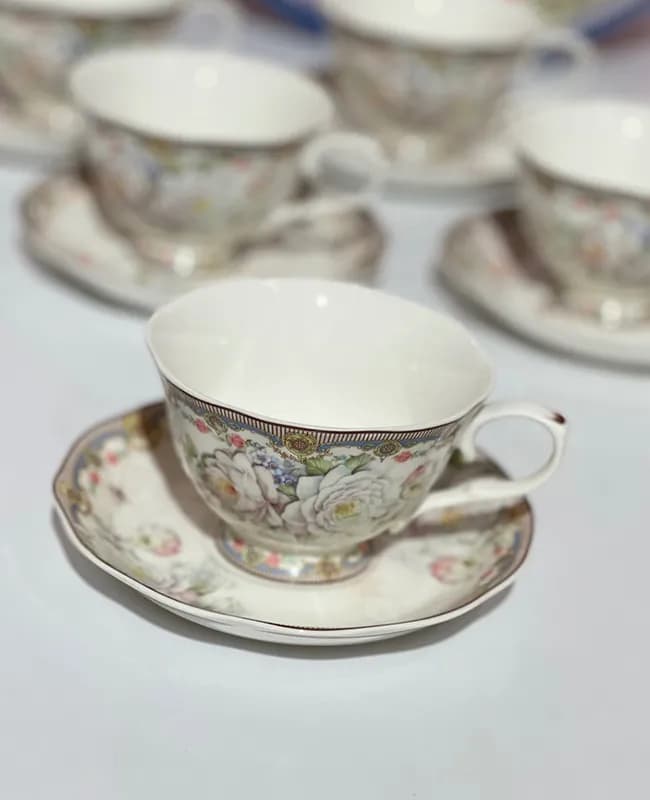 ست فنجان چایخوری 12 پارچه وارداتی کد vt 3846 — تصویر ۴