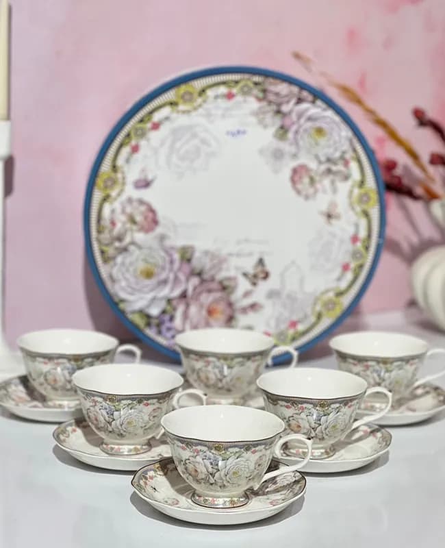 ست فنجان چایخوری 12 پارچه وارداتی کد vt 3846