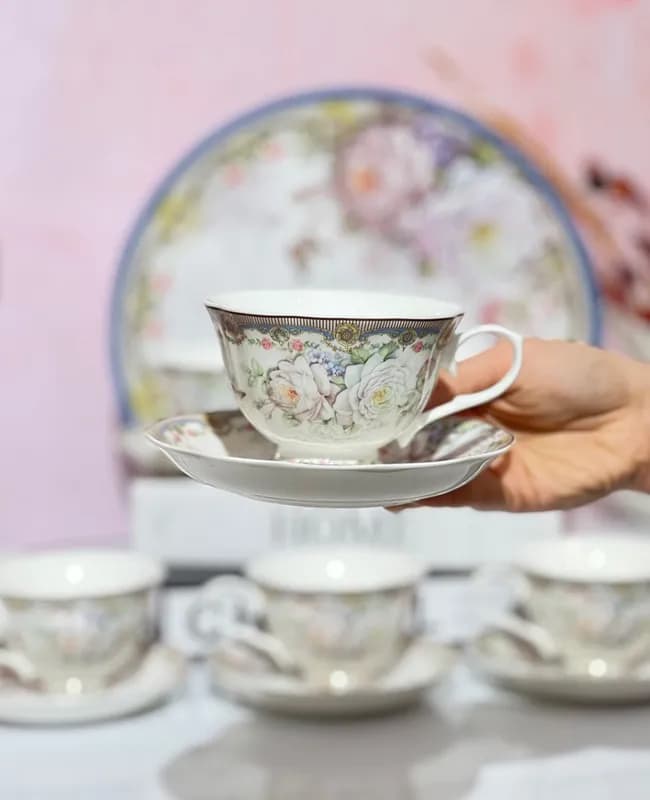 ست فنجان چایخوری 12 پارچه وارداتی کد vt 3846 — تصویر ۳