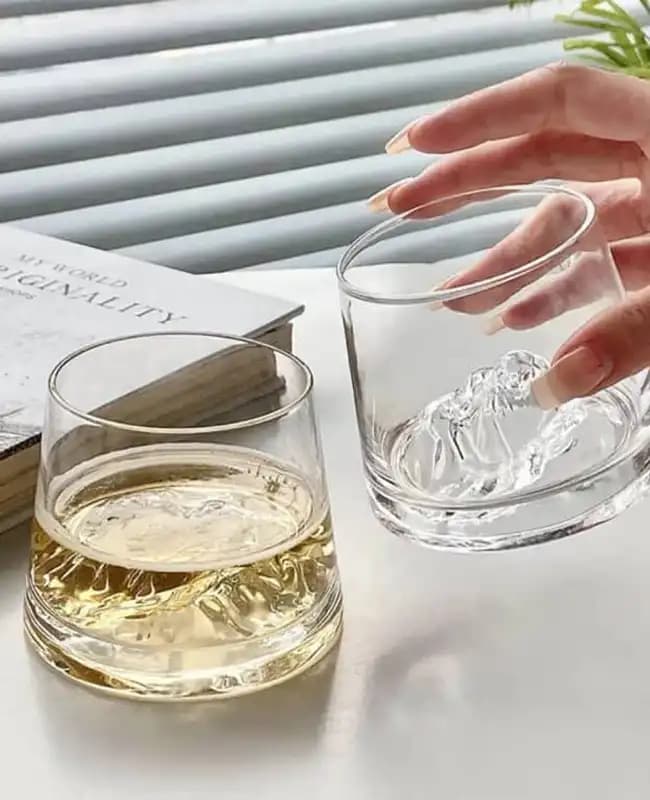 نیم لیوان 6 تایی کوه یخ DELI GLASS کد kit-1156 — تصویر ۲