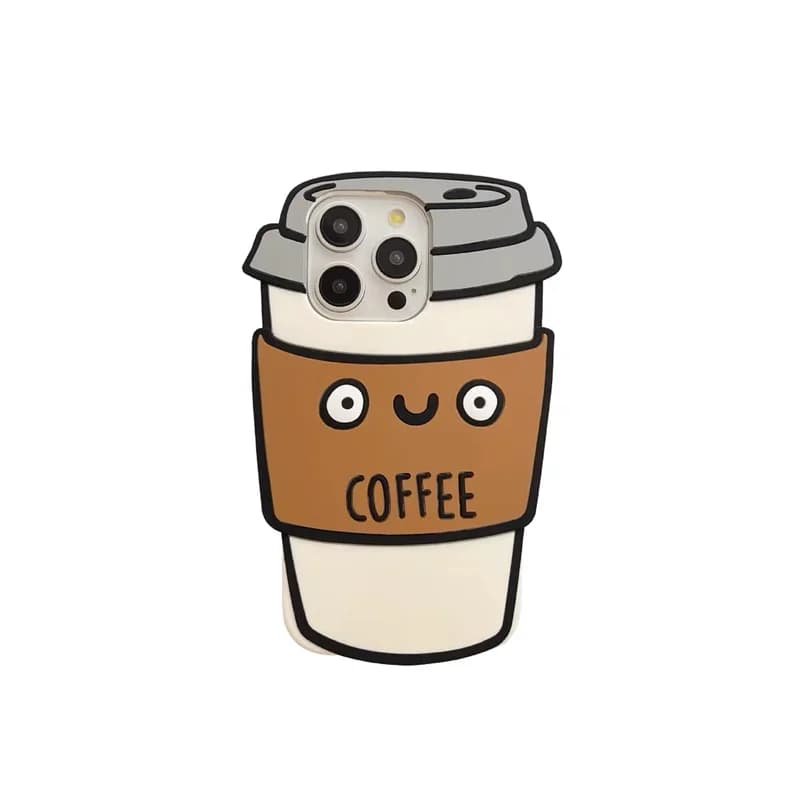 قاب فانتزی سیلیکونی کافی coffee گوشی آیفون 15 پرومکس