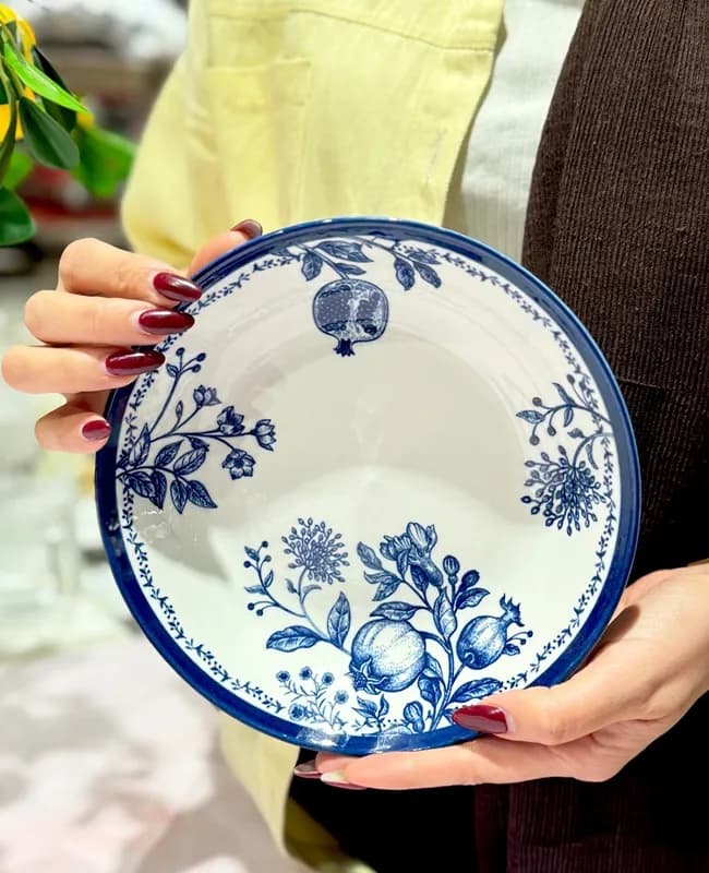 سرویس غذاخوری قلم آبی طرح انار کد KIT-1280 — تصویر ۶