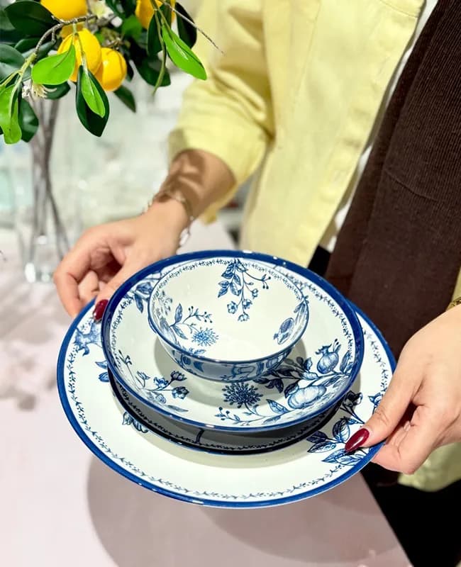 سرویس غذاخوری قلم آبی طرح انار کد KIT-1280