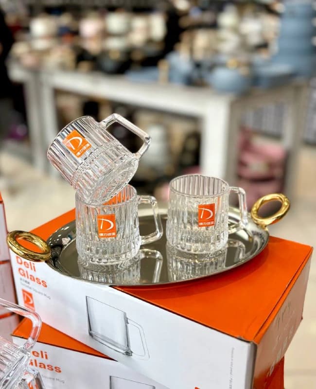 فنجان 6 تایی Deli Glass وارداتی کد KIT-1359 — تصویر ۴