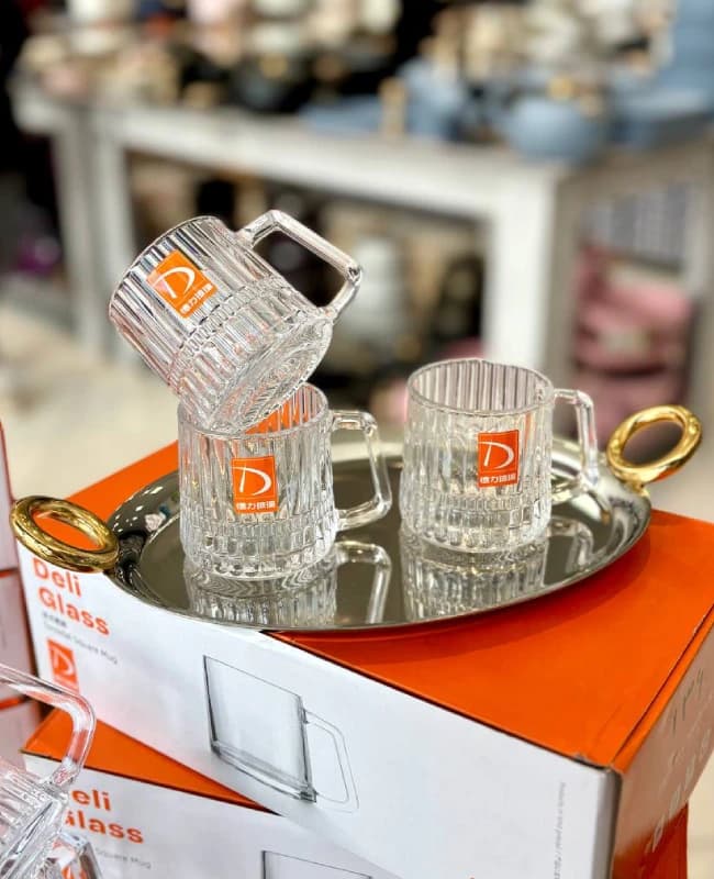 فنجان 6 تایی Deli Glass وارداتی کد KIT-1359 — تصویر ۲