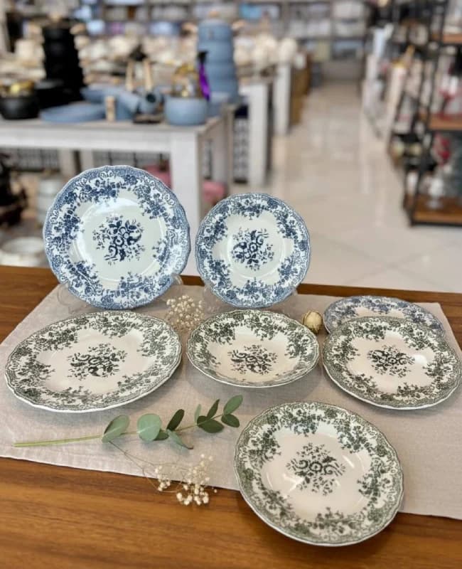 بشقاب و پیش دستی تکی وارداتی کد KIT-1265 — تصویر ۳