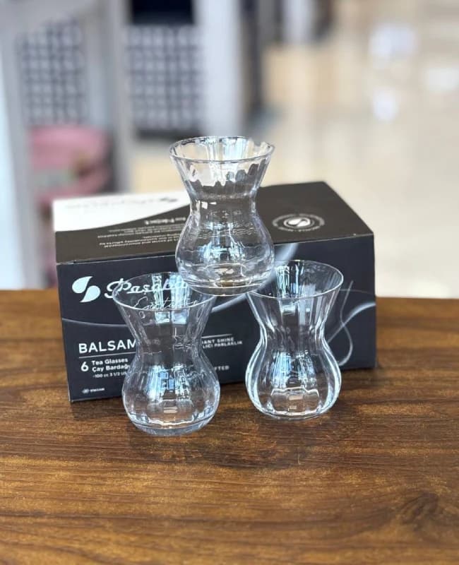 استکان کمرباریک کریستال تراشدار پاشاباغچه کد BALSAM-12552 — تصویر ۲