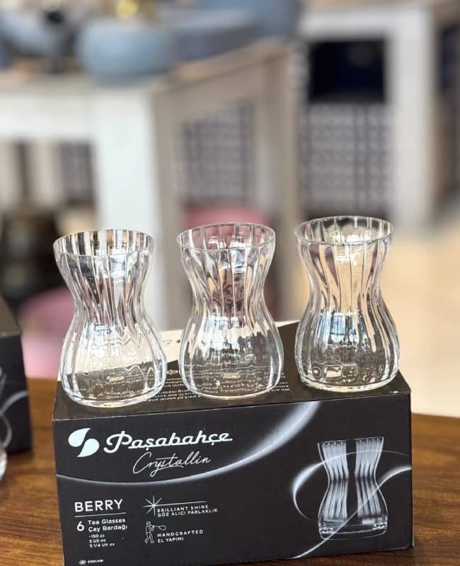 استکان کمرباریک کریستال تراشدار پاشاباغچه کد BERRY-22716