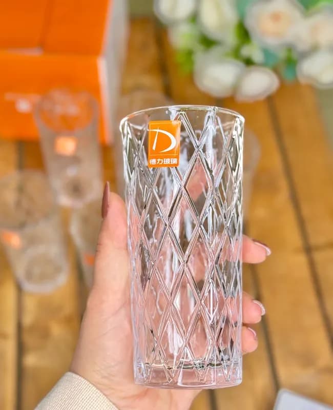 لیوان و نیم لیوان طرح لوزی Deli Glass وارداتی کد KIT-1364 — تصویر ۴