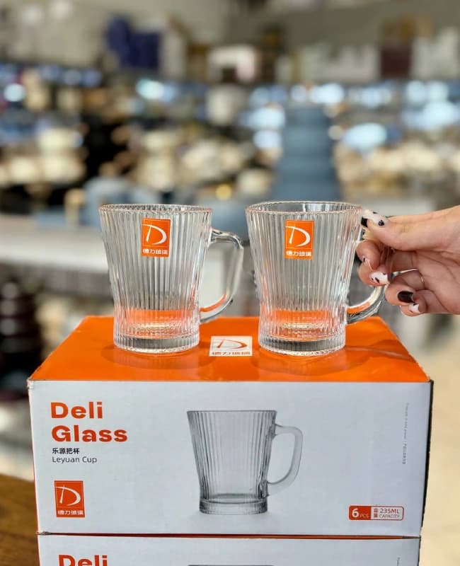 ماگ شیاردار Deli Glass وارداتی کد KIT-1381