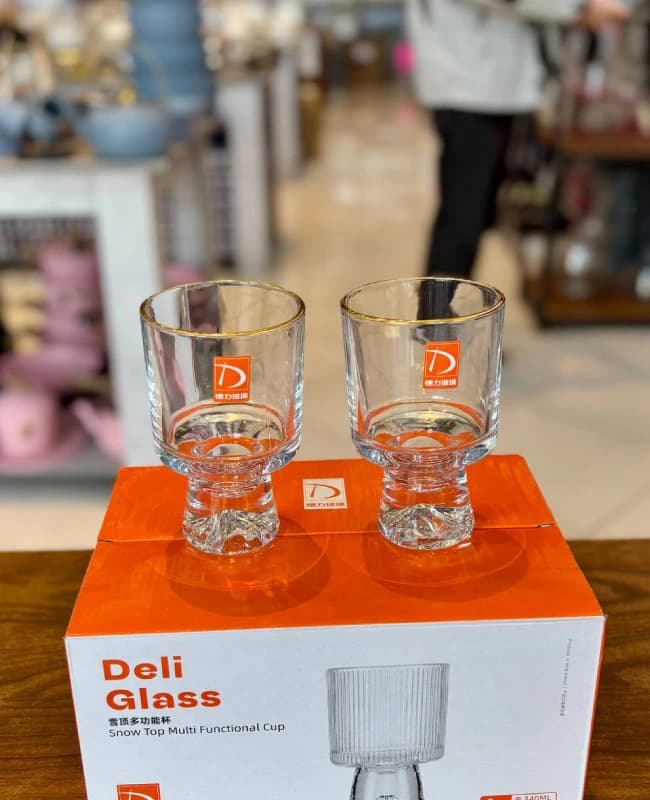 دسرخوری کوه یخی لب طلا Deli Glass وارداتی کد KIT-1353 — تصویر ۳
