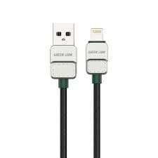 کابل بافته شده گرین لاین USB-A به Lightning با روکش آبکاری شده