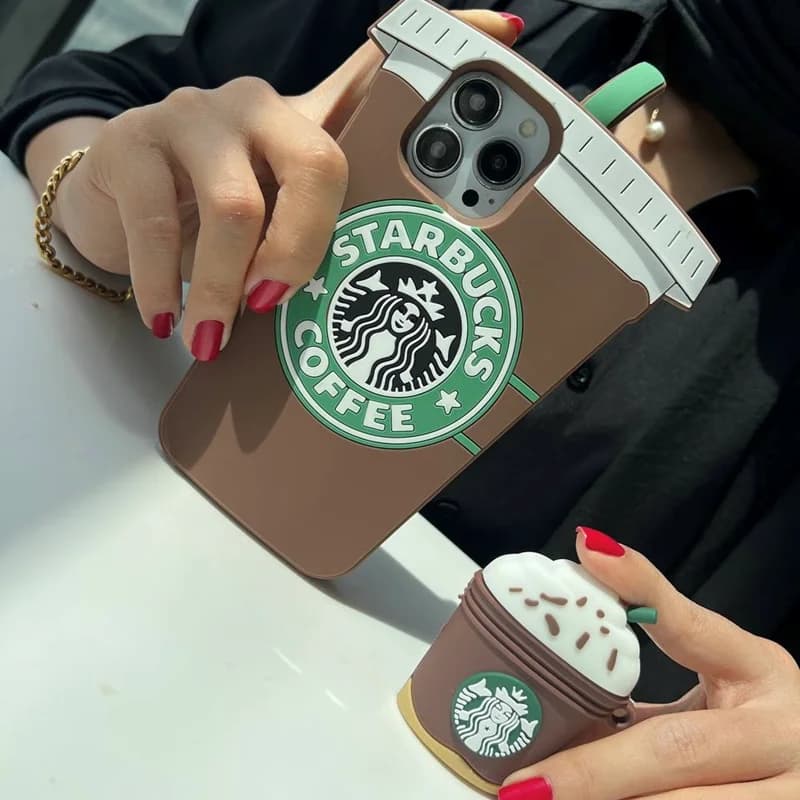 قاب فانتزی سیلیکونی آیفون 12 و آیفون 12 پرو استارباکس کافی Coffee