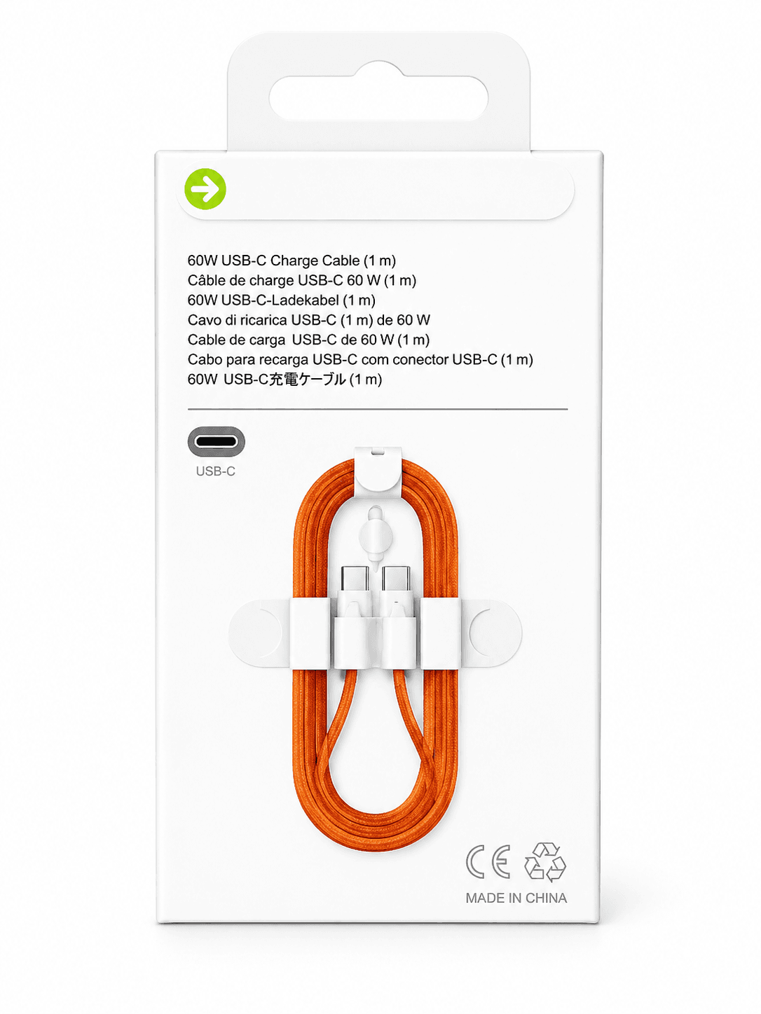 کابل شارژ سریع USB-C به USB-C مدل 60W | طول 1 متر | مناسب آیفون ، سامسونگ و شیائومی — تصویر ۴