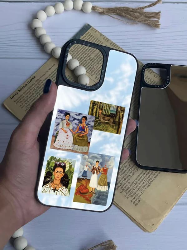قاب گوشی آینه ای طرح فریدا کالو frida kahlo (سفارشی) — تصویر ۲