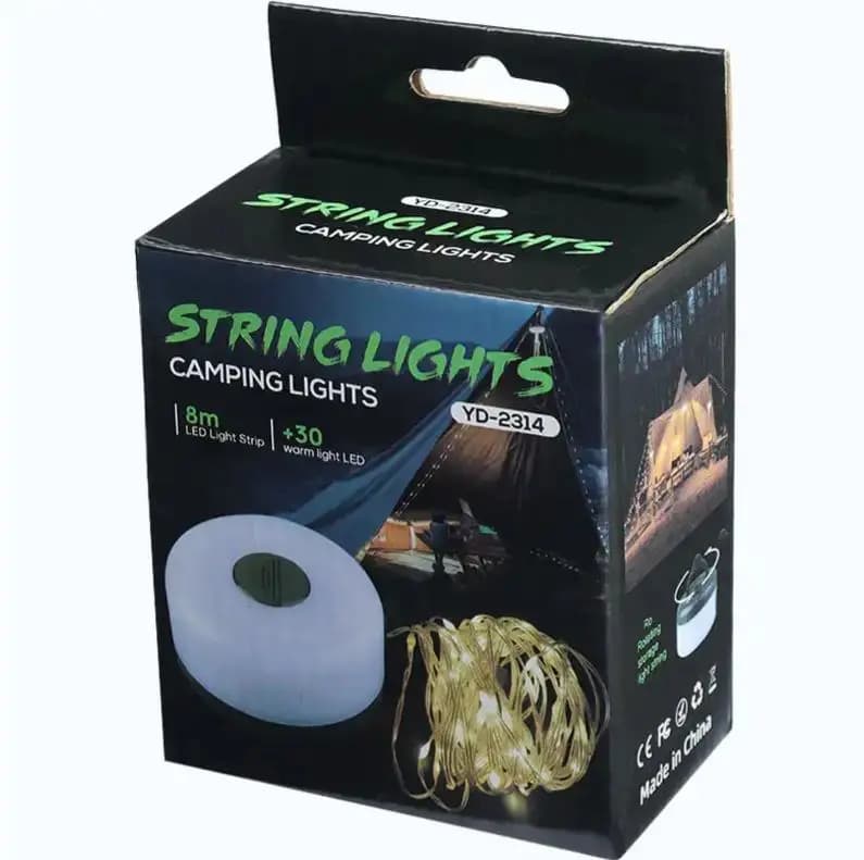 چراغ شارژی کمپینگ ریسه ای String Lights — تصویر ۳