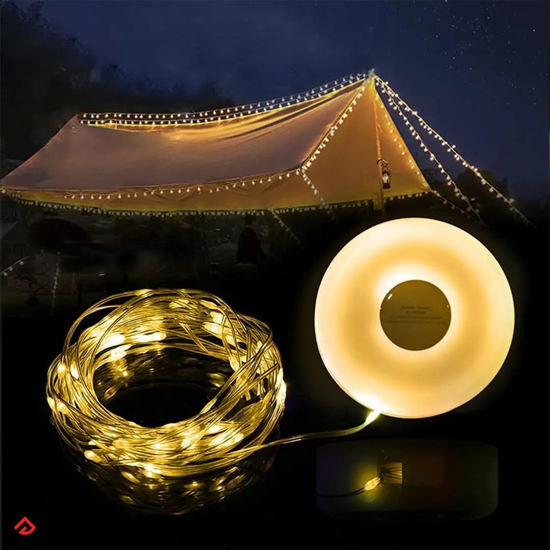 چراغ شارژی کمپینگ ریسه ای String Lights — تصویر ۵
