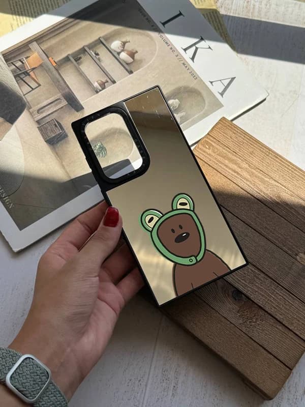 قاب گوشی آینه ای طرح تدی (سفارشی) — تصویر ۶