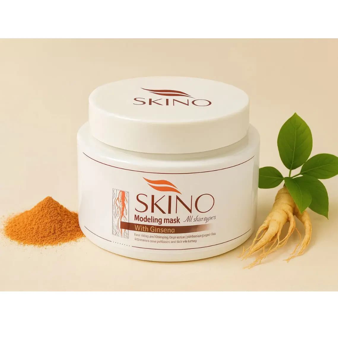 ماسک گچی جنسینگ قرمز اسکینو Skino حجم 350 گرم — تصویر ۴
