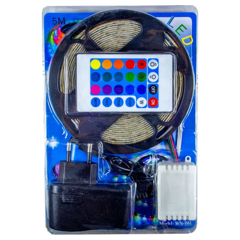 پک کامل ریسه ی RGB پشت چسب دار اقتصادی با چیپ 3528 — تصویر ۲