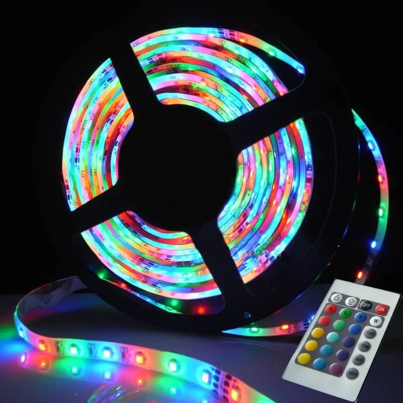 پک کامل ریسه ی RGB پشت چسب دار اقتصادی با چیپ 3528 — تصویر ۴