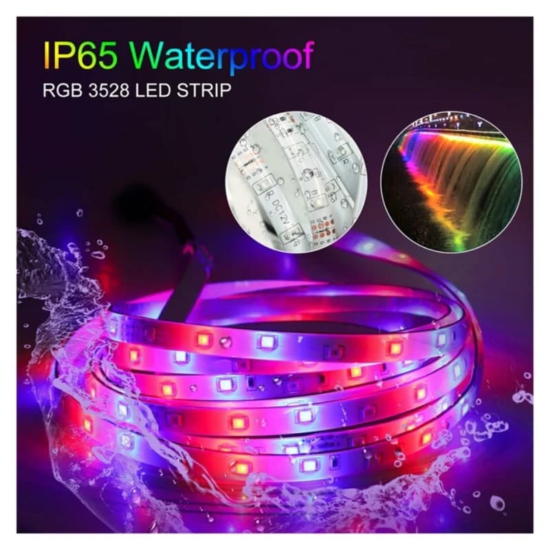 پک کامل ریسه ی RGB پشت چسب دار اقتصادی با چیپ 3528 — تصویر ۳