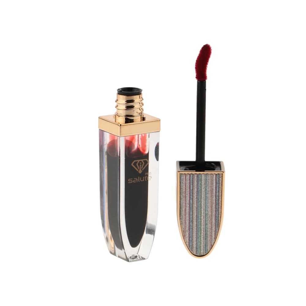 تینت لب و گونه مایع آینه دار سالوته (SALUTE) مدل PRO LIP TINT شماره 396 رنگ زرشکی — تصویر ۴