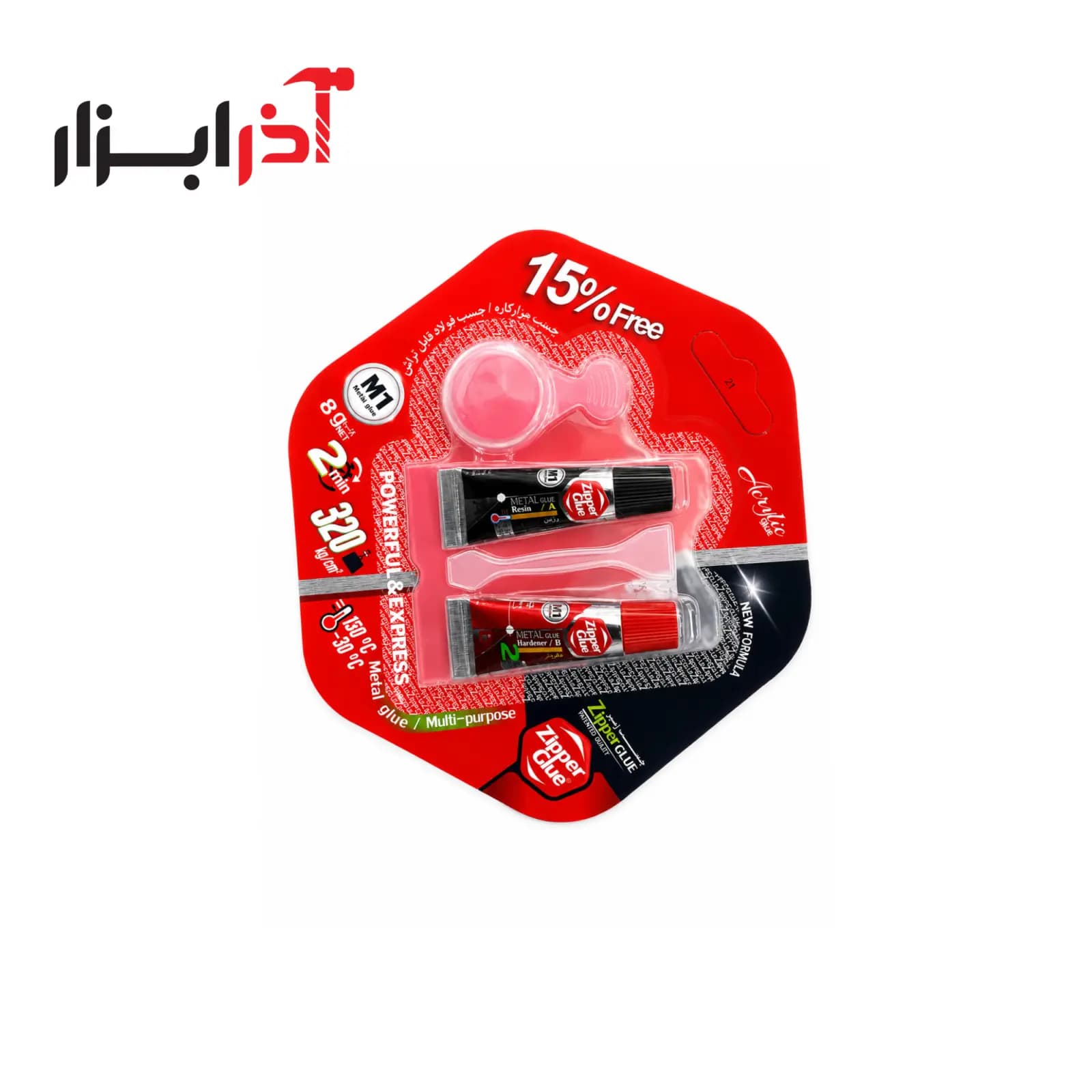 چسب دوقلوی 8 گرم مات زیپر