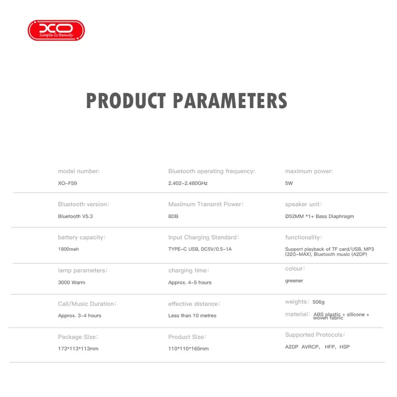 اسپیکر بلوتوثی ایکس او مدل XO F59 — تصویر ۴