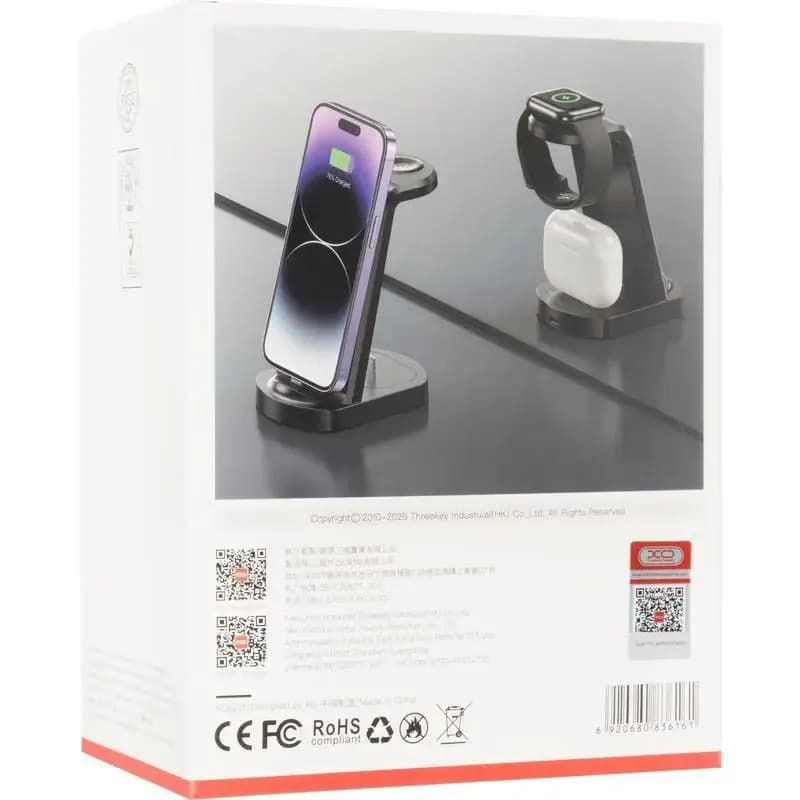 شارژر وایرلس سه کاره ایکس او مدل XO WX035 با توان 15 وات — تصویر ۱۰