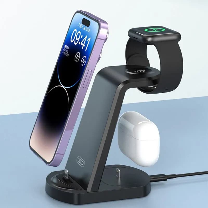 شارژر وایرلس سه کاره ایکس او مدل XO WX035 با توان 15 وات — تصویر ۸