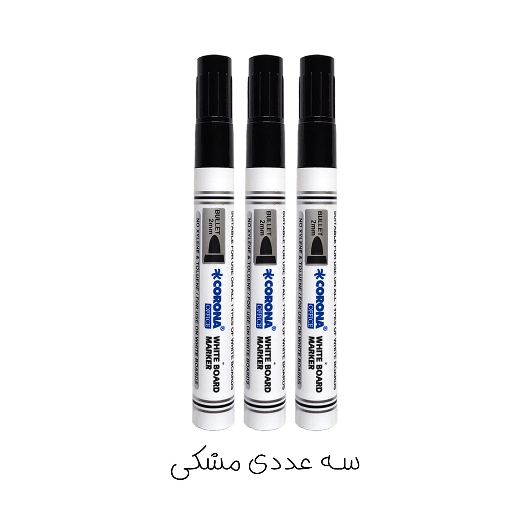 ماژیک وایت برد کرونا طرح گرد مدل CO-4070 به همراه تخته پاک کن بسته 4 عددی — تصویر ۴